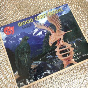 3 D Wood Puzzle Eagle  & Globe NWT